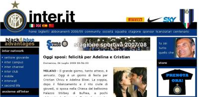 Adelina Elisei Cristian Chivu Inter Milano