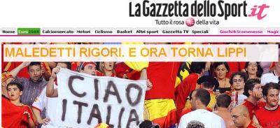 Euro 2008 Gazzetta dello Sport Italia