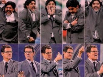 
	Giacca e cravata! Cum au transpirat Maradona si Capello la mondiale!
