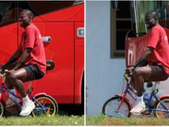 
	SUPERFOTO Ousmane N&#39;Doye a &quot;furat&quot; bicicleta unui copil :)
