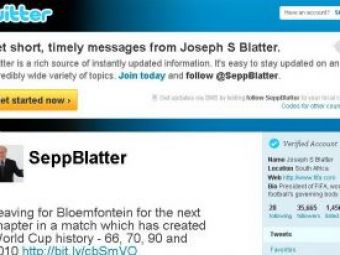 
	Sepp Blatter, rastignit pe Twitter! 20.000 de englezi l-au asaltat cu mesaje!
