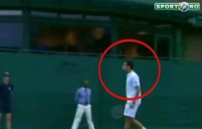 Andy Murray scuipat Victor Hanescu Wimbledon