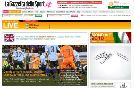 Gazzetta dello Sport: "Olanda face istorie cu acest fotbal!" Corriere: "Super show Robben si Sneijder"_2