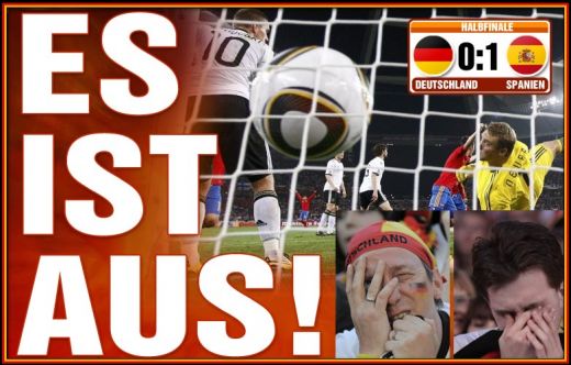
	Bild, dupa Spania 1-0 Germania: &quot;S-a terminat totul! Spania a tinut mingea 80% din meci!&quot;
