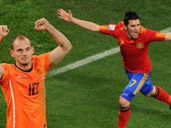 
	Spania si Olanda merg cap la cap! Sneijder si Villa sunt GOLGHETERII mondialului:
