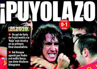 Spaniolii au inventat un nume pentru golul lui Puyol: PUYOLAZO!_2