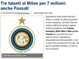 AC Milan da 7 milioane de euro pentru Daminuta si alti doi pusti de la Inter!