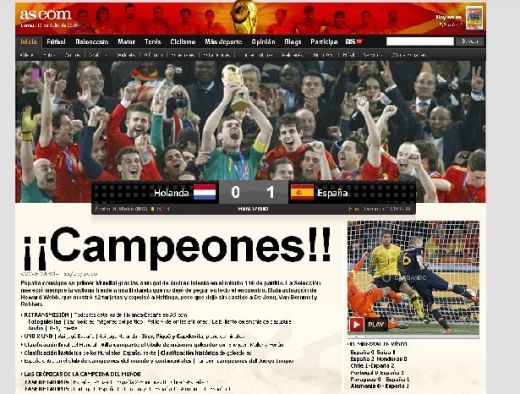 Marca: "Da, da suntem campioni!" AS: "Cu Spania pana in Paradis!"_3