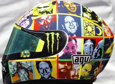 Valentino Rossi Andy Warhol casca Moto GP