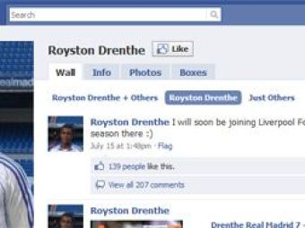 
	Drenthe si-a anuntat transferul la Liverpool pe Facebook!
