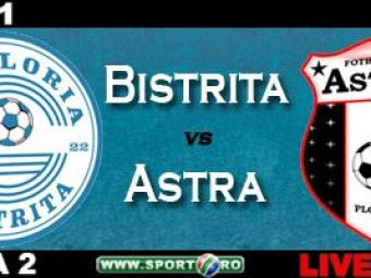 
	Gloria Bistrita 1-1 Astra Ploiesti! (Predescu 78 / Rohat 88)
