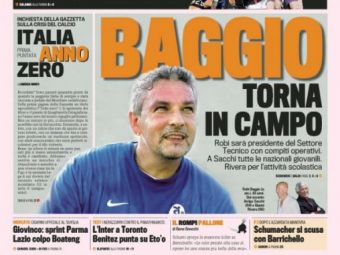 
	Roberto Baggio revine la nationala Italiei: vezi ce functie va ocupa!
