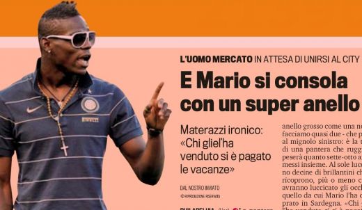 Ce nebunii mai fac fotbalistii: Mad Mario Balotelli si-a luat inel de 10.000 de euro!_1