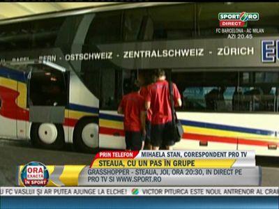 VIDEO Stelistii au fost primiti cu un autocar in culorile nationale! Vezi primele imagini cu Steaua la Zurich_2