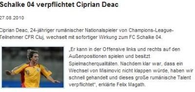 Felix Magath Ciprian Deac Schalke 04