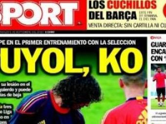 
	Veste proasta pentru Barcelona: Puyol s-a RUPT in cantonamentul nationalei! Vezi cat va lipsi
