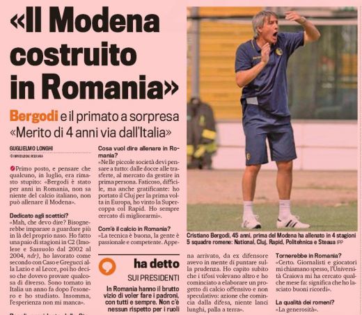 Bergodi il ataca DUR pe Gigi Becali in Gazzetta dello Sport: "Mi-a atacat doi jucatori si m-a dat afara la TV"_1