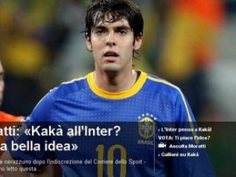 
	Moratti le pregateste o SURPRIZA fanilor lui Milan: &quot;Kaka la Inter? Este o idee frumoasa!&quot;
