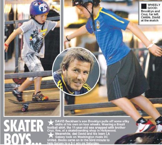 Romeo Beckham, noul geniu in lumea modei! Fratii lui s-au apucat de skateboard!_3