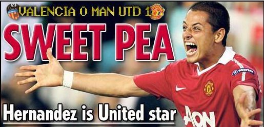 Manchester United Javier Hernandez Valencia
