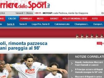 
	Record de comentarii pe Corriere dello Sport! Vezi ce zic italienii:
