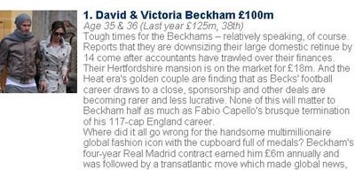 David Beckham bogati John Terry Steven Gerrard Wayne Rooney