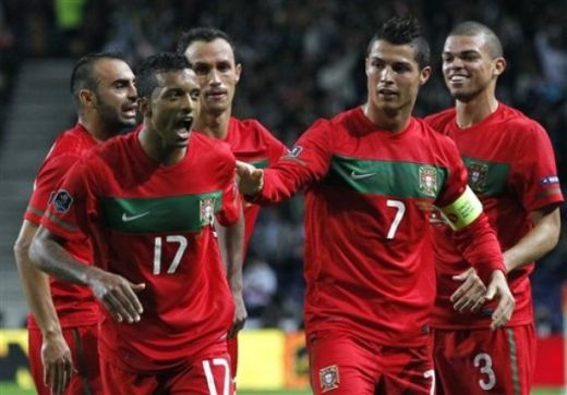 Cristiano Ronaldo Danemarca Nani Portugalia