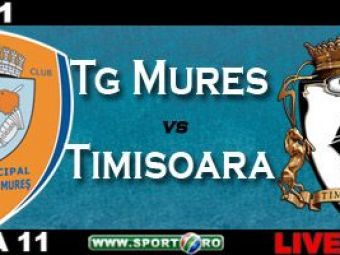 
	Zicu a salvat din nou Timisoara: FCM Tg Mures 2-3 Timisoara! 
