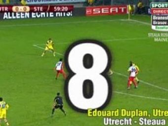 
	Golul lui Duplan cu Steaua, printre SENZATIILE serii! Vezi TOP 10 goluri date in Europa League! Care e mai tare?
