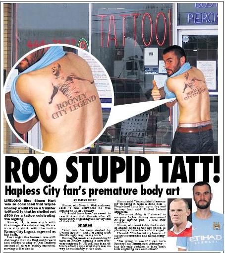 SUPER TEAPA! Un fan al lui City si l-a tatuat pe Rooney pe spate! :)) FOTO_1