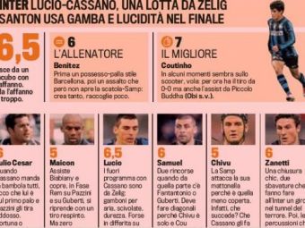 
	Gazzetta dello Sport: Chivu, cel mai slab jucator al lui Inter!
