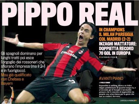 Filippo Inzaghi AC Milan Cristiano Ronaldo