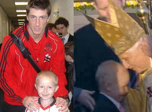 Torres 1-0 Papa! Un pusti de 9 ani bolnav de cancer a spus ca intalnirea cu Torres a fost mai emotionanta decat cea cu Papa:_1
