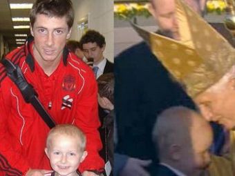 Torres 1-0 Papa! Un pusti de 9 ani bolnav de cancer a spus ca intalnirea cu Torres a fost mai emotionanta decat cea cu Papa: