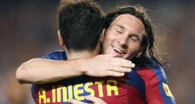 Lionel Messi Andres Iniesta Balonul de Aur Barcelona Xavi Hernandez
