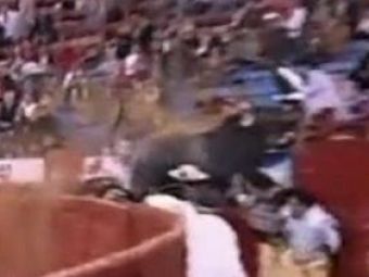 VIDEO / Un taur era sa provoace o tragedie in Mexic! A sarit in tribune peste spectatori: