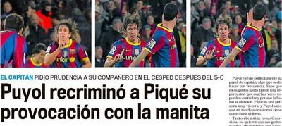 Carles Puyol Barcelona Gerard Pique Real Madrid