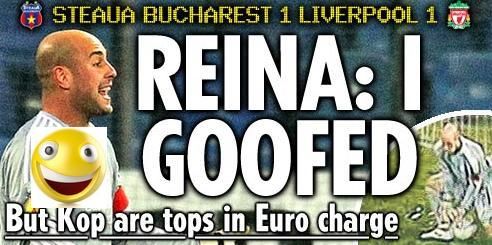 Steaua Liverpool Pepe Reina