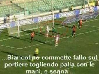 VIDEO Faza SCANDALOASA in Italia! I-a furat mingea portarului cu MANA si a dat gol! Arbitrul n-a vazut :)