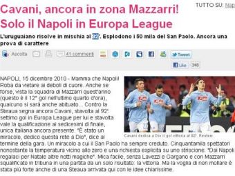 
	Drama pentru Steaua, sarbatoare pentru italieni: &quot;Mamma che Napoli!!Meci interzis cardiacilor!&quot;
