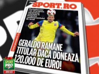 Citeste luni in ProSport! Cum incearca Steaua sa-l faca pe Geraldo sa renunte la 120.000 euro din contract!