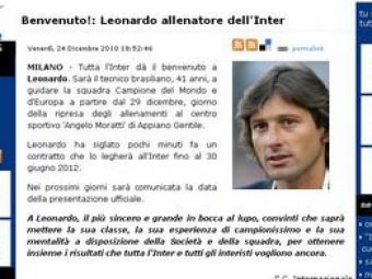 
	Leonardo a fost numit OFICIAL antrenorul lui Inter! Vrea sa-l aduca pe Kaka:
