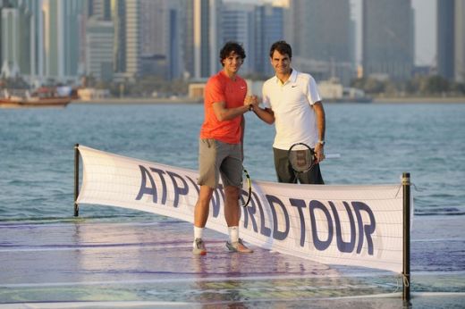 Ce NEBUNIE au INVENTAT arabii! Federer si Nadal au JUCAT pe un teren PLUTITOR!_3