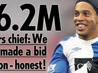 
	Ultima sansa pentru Ronaldinho de a ramane in Europa! Vezi cine ofera 6,2 milioane de lire pentru el:
