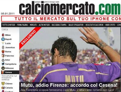 Adrian Mutu Cesena Fiorentina Transfer