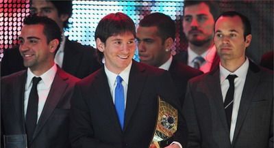 Andres Iniesta David Beckham Kaka Lionel Messi Xavi Hernandez