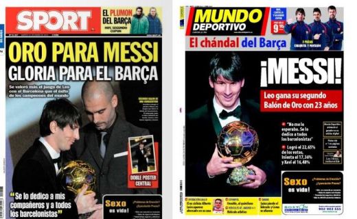 Andres Iniesta Balonul de Aur Lionel Messi Xavi Hernandez