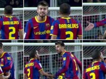 
	VIDEO! Scandal la Barcelona! Dani Alves si Pique au inceput sa se certe pe teren!
