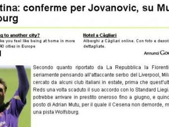 
	Gazzetta dello Sport: &quot;Cesena viseaza la Mutu!&quot; Presa din Italia anunta ca Mutu poate ajunge la Wolfsburg!
