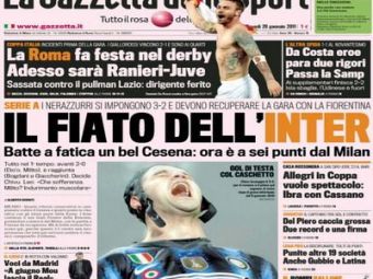 
	Chivu, pe prima pagina in cel mai mare ziar de sport din Italia: &quot;E al 7-lea marcator al lui Leonardo!&quot;
